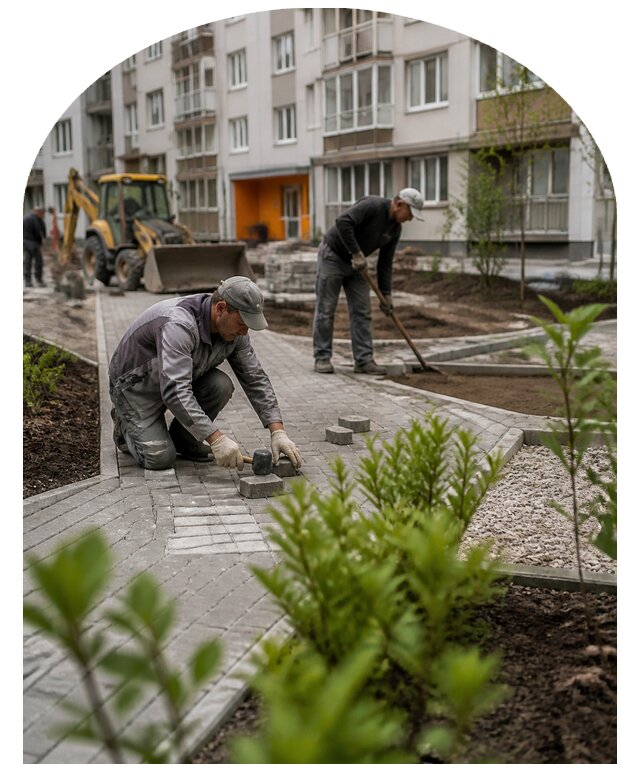 Благоустройство двора многоквартирного дома в Барабинске